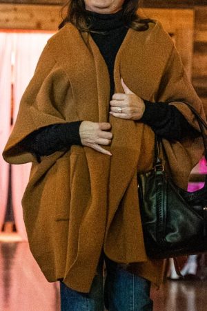 Oh So Warm Oversized Soft Knit Hooded Poncho Coat