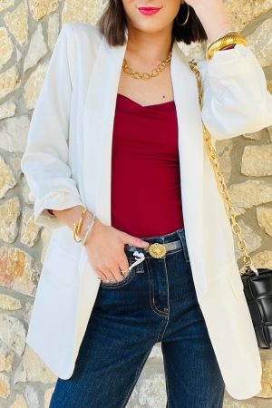 Headline Act Ruched Boyfriend Blazer