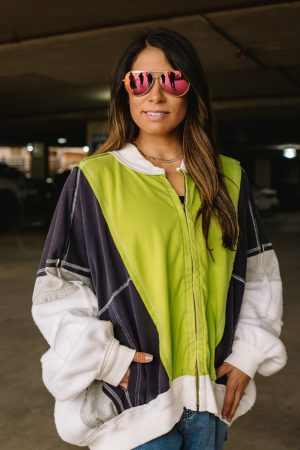 City Layer Colorblock Zip Up Jacket