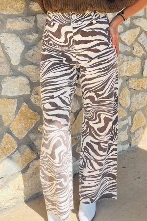 Bold In Zebra Printed Jeans